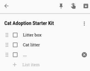 cat adoption starter kit checklist