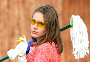 cleaning up stray hairs