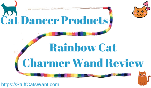 Cat Dancer Product's Rainbow Cat Charmer Wand Toy