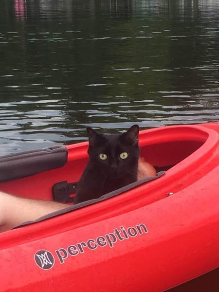 Audrey in the kayak